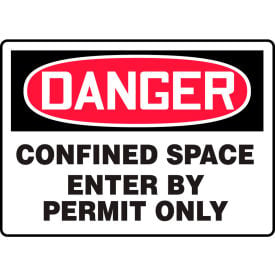 Accuform MCSP133VS Danger Sign Confined Space Enter By Permit Only 10