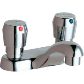 Elkay® LK656 Metered Lavatory Faucet Single Hole Deck Mount Push Button-Handles Chrome LK656