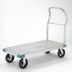 GoVets™ Aluminum Diamond Deck Platform Truck 48x24 2400 Lb. Cap. 8