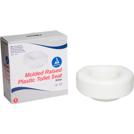 Dynarex Molded Raised Plastic Toilet Seat Single Pack 10362