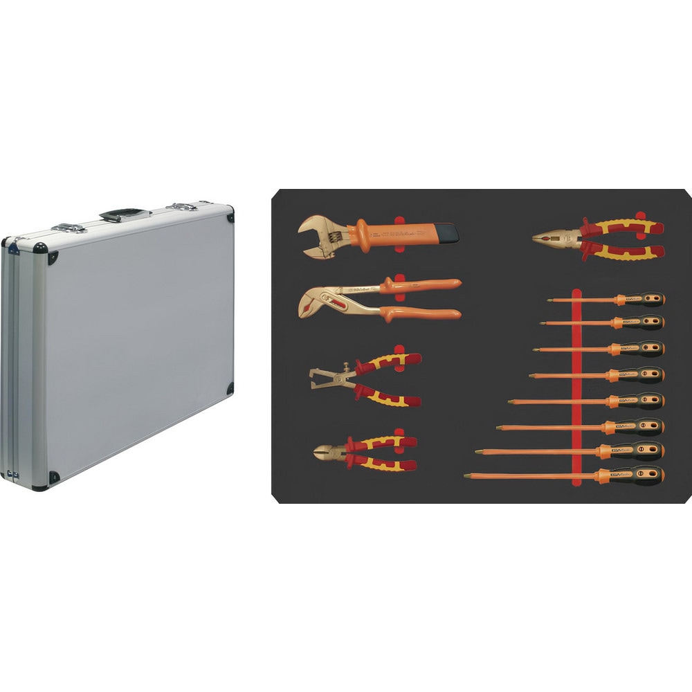 Combination Hand Tool Sets, Set Type: Electrician Set , Number Of Pieces: 13 , Measurement Type: Inch & Metric , Container Type: Foam, Case  MPN:79087