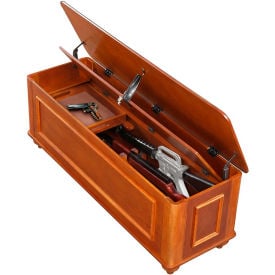 American Furniture Classics Hope Gun Concealment Chest 540 - 5 Gun Capacity 51x17x19 Medium Brown 540