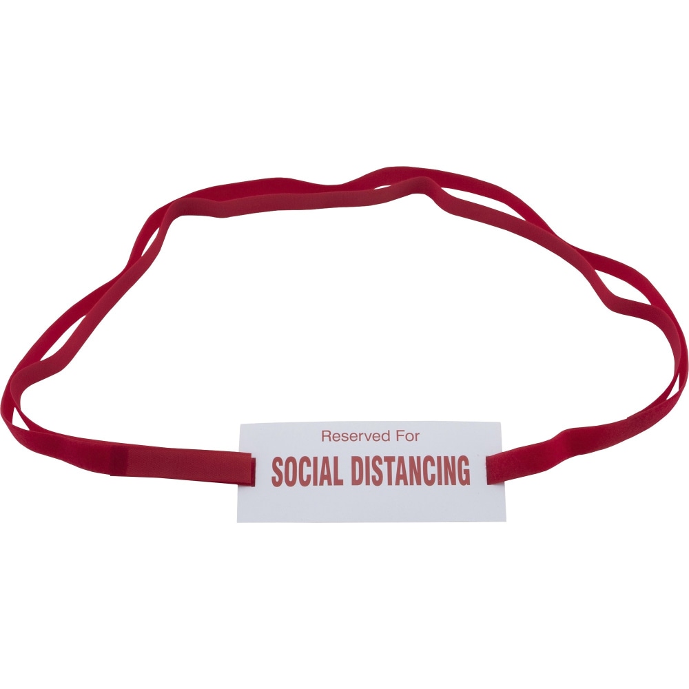 Advantus Social Distancing Chair Strap Sign - 10 / Box - Reserved for Social Distancing Print/Message - Laminated, Adjustable - Multicolor (Min Order Qty 4) MPN:98057