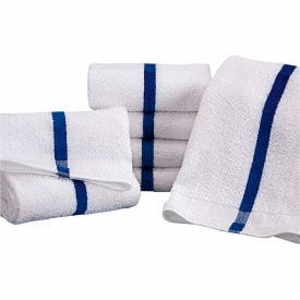 R&R Value Blue Center Stripe Pool Towel - 40