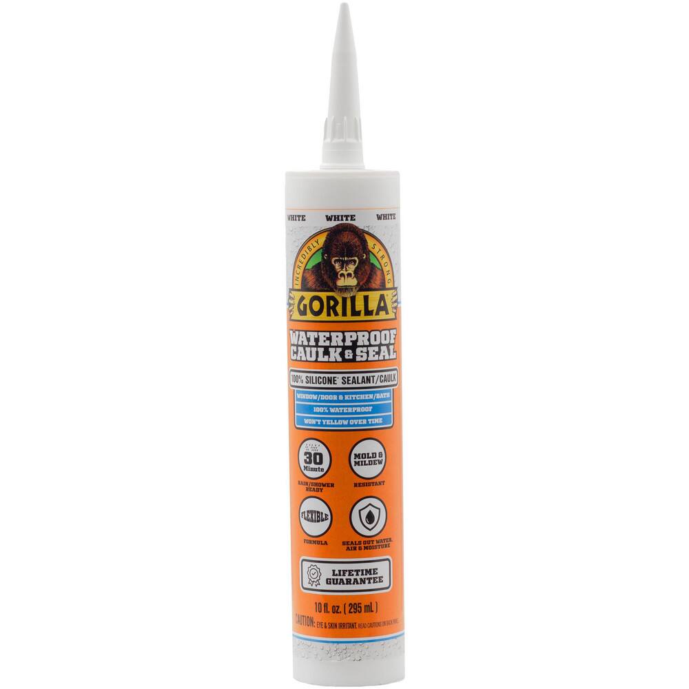 Caulk & Sealants, Chemical Type: Silicone , Container Size: 10 fl oz , Container Type: Cartridge , Color: White  MPN:108318