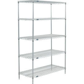 Nexel® 5 Shelf Poly-Z-Brite® Wire Shelving Unit Starter 30