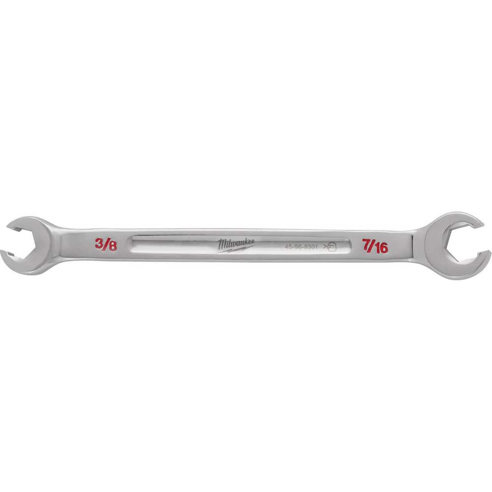 Flare Nut Wrenches, Wrench Type: Open End , Wrench Size: 3/8x7/16 in , Head Type: Straight , Double/Single End: Double , Opening Type: 6-Point Flare Nut  MPN:45-96-8301