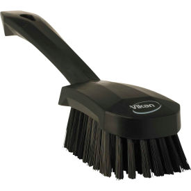 Vikan 41929 Short Handle Scrubbing Brush- Stiff Black 41929