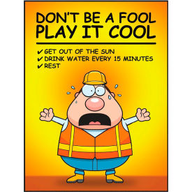 Accuform SP125032 Safety Poster DON'T BE A FOOL PLAY IT COOL 22