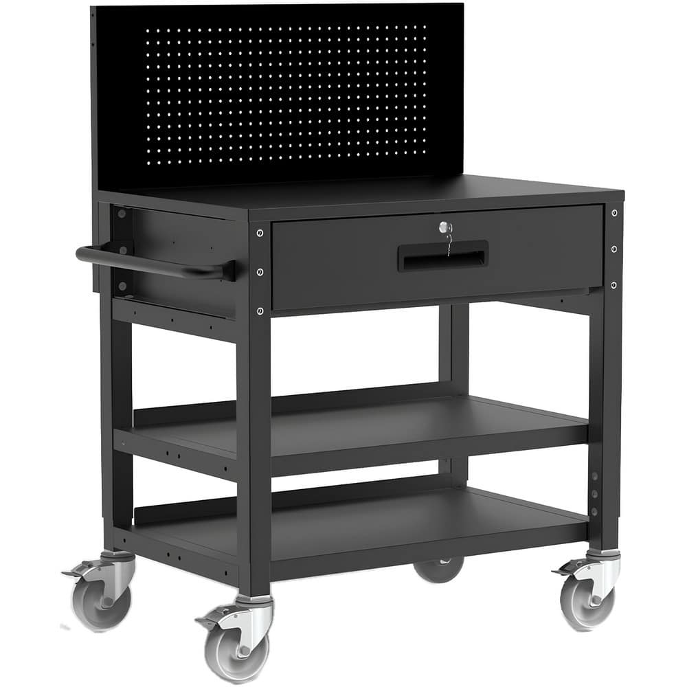 Mobile Work Benches, Bench Type: Mobile Workstation with Pegboard , Depth (Inch): 25 , Load Capacity (Lb. - 3 Decimals): 1200.000 , Height (Inch): 64-3/4  MPN:UCWS001