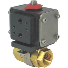 Gemini Valve® Brass Ball Valve W/500 Series Double-Acting Pneumatic Actuator 1/2