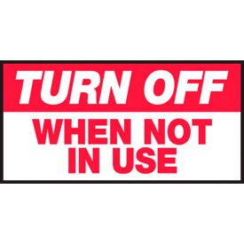 AccuformNMC™ Turn Off When Not In Use Label Adhesive Vinyl 1-1/2