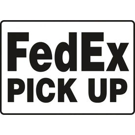 AccuformNMC™ FedEx Pick Up Delivery Location Sign Adhesive Vinyl 10