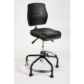 ShopSol™ Industrial Workbench Multi-Task Chair Polyurethane Black 3010013