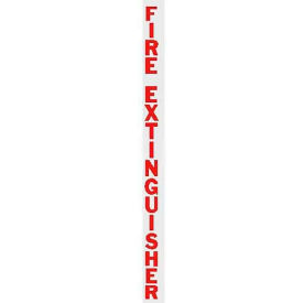 Vertical Die Cut Fire Extinguisher Letters Red LDCVRFE