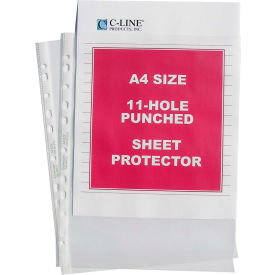 C-Line Products Standard Weight Polypropylene Sheet Protector A4 SIZE Clear 11 3/4 x 8 1/4 50/BX 08037