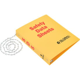 GoVets™ English 3 Ring Safety Data Sheet Binder 2'' Rings With Chain 607708