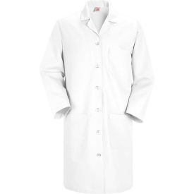 Red Kap® Women's Button Front Lab Coat White Poly/Combed Cotton 3XL KP13WHRG3XL