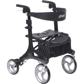 Drive Medical RTL10266CF Nitro Elite CF Carbon Fiber Rollator Rolling Walker Black RTL10266CF