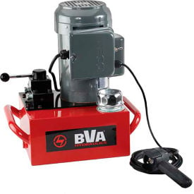 BVA Hydraulic Electric Pump 1 HP 2 Gallon 3 Way/3 Position Manual Valve 10' Pendant PE40W3N02A