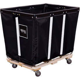 Royal Basket Trucks® Perm Liner Truck 6 Bu Black Vinyl Wood Base 2 Rg/2 Sw R06-KKW-PMC-3UNN