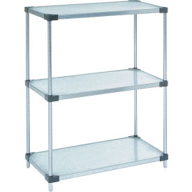 Nexel® 3 Shelf Galvanized Steel Solid Shelving Unit Starter 42