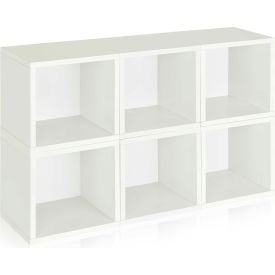 Way Basics Stackable Modular Storage 6 Cubes White PS-MC-6-WE