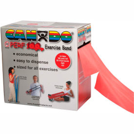 CanDo® Perf 100® Latex Free Exercise Band Red 100 Yard Roll 1 Roll/Box 10-5692