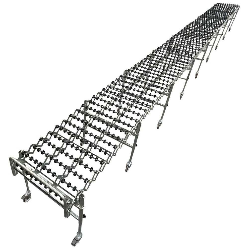 Gravity Conveyors, Conveyor Type: Skate Wheel , Component: Flexible Skate Wheel Conveyor , Telescopic: Yes , Overall Width: 34 , Roller Diameter: 1.9000  MPN:69467