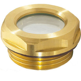 Brass Fluid Level Sight Glass w/o Reflector - M27 x 1.5 Thread - J.W. Winco 270XOD4/B 743.2-18-M27X1.5-B