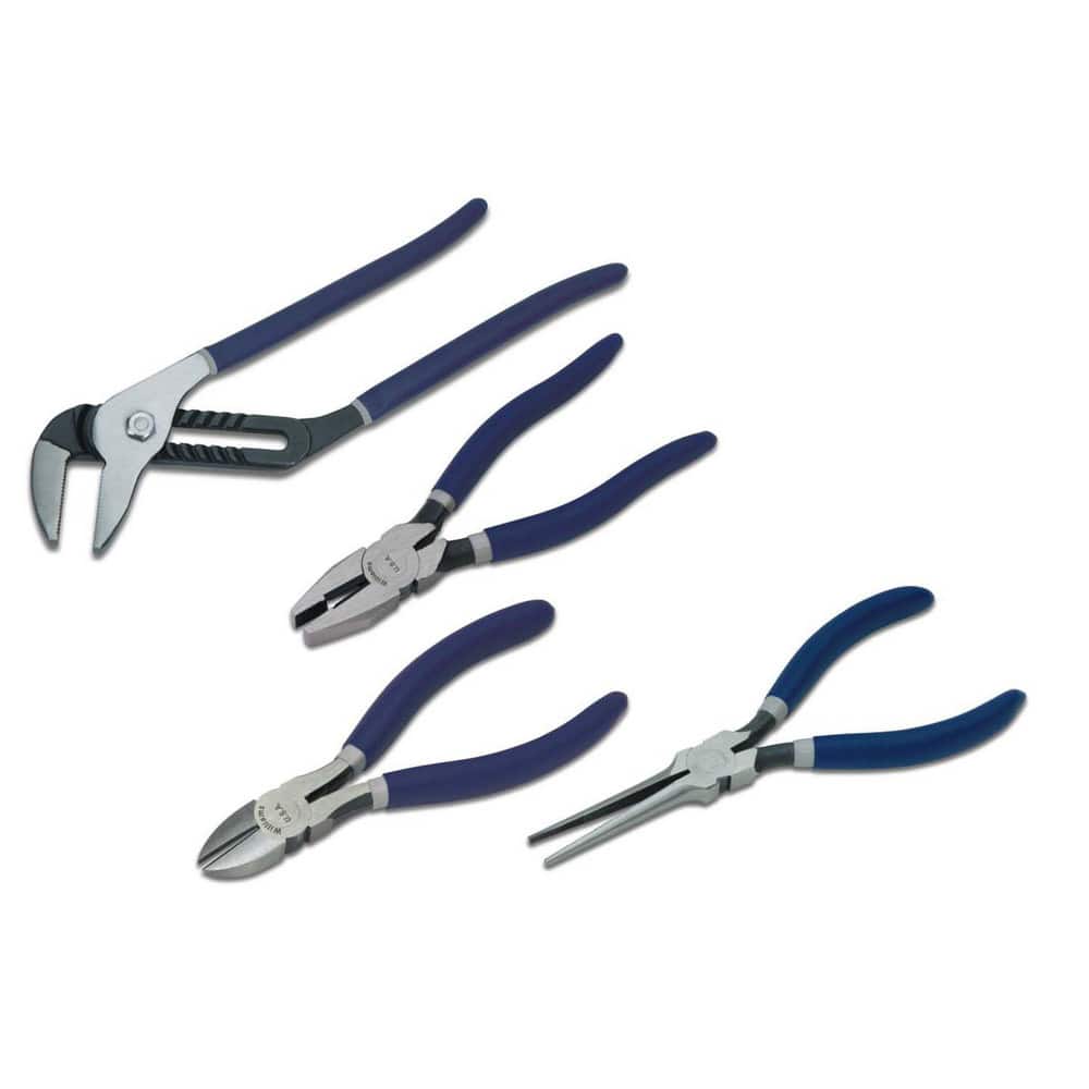 Plier Sets, Plier Type Included: Combination Slip Joint Pliers, Utility Superjoint Pliers, Industrial Grade Diagonal Cutting Pliers, Long Nose Needle Pliers  MPN:JHWPLS-4SG