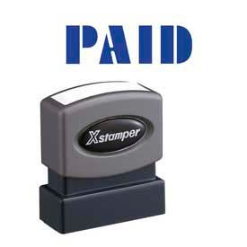 Xstamper® Pre-Inked Message Stamp PAID 1-5/8