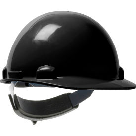 Dynamic Dom Cap Style Dome Hard Hat HDPE Shell 6-Pt Suspension Rachet Adjustment Black 280-HP341SR-11