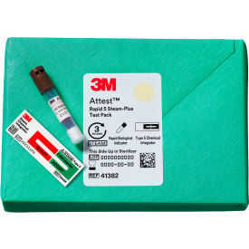 3M™ Attest Rapid BI Steam Test Pack 41382 16/bx 4 bx/cs MMM 41382