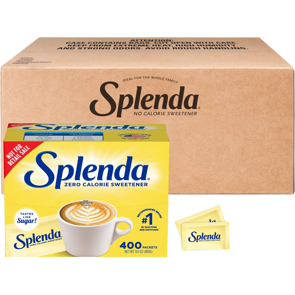 Splenda Single-serve Sweetener Packets - Packet - 0.035 oz (1 g) - Artificial Sweetener - 6/Carton - 400 Per Box MPN:200414CT