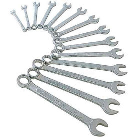 Sunex Tools 9715A 14 PC. 6-19MM Metric Raised Panel Combination Wrench Set W/ Storage Pouch 9715A