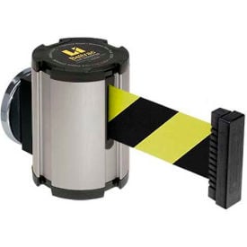 Lavi Industries Magnetic Retractable Belt Barrier Satin Case W/15' Black/Yellow Belt 15/SF/MG/SA/ME