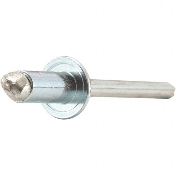 Open End Blind Rivet: Size 8, Dome Head, Steel Body, Steel Mandrel MPN:POPSD88BS