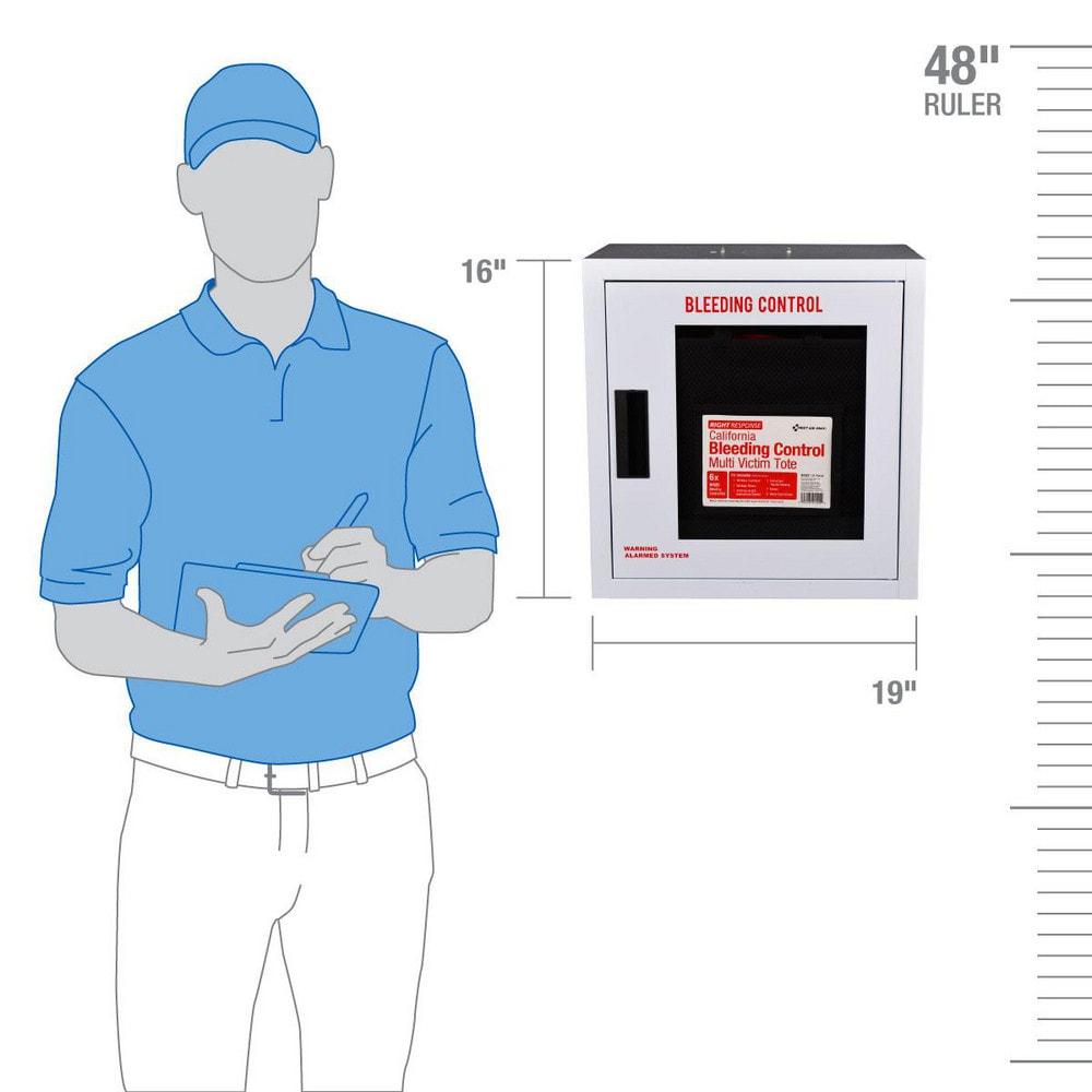 Emergency Prep Kits, Kit Type: Bleeding Control , Container Type: Cabinet , Container Material: Metal , Color: White , Overall Length: 9.25in  MPN:91522