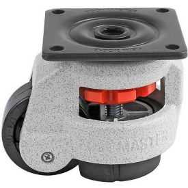 Foot Master® Swivel Plate Manual Leveling Caster GD-60F - 550 Lb. Cap. - 63mm Dia. Nylon Wheel GD-60F