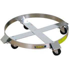 Wesco® Stainless Steel Drum Dolly 240196 55 Gal. Stainless Rigs Hard Rubber 240196