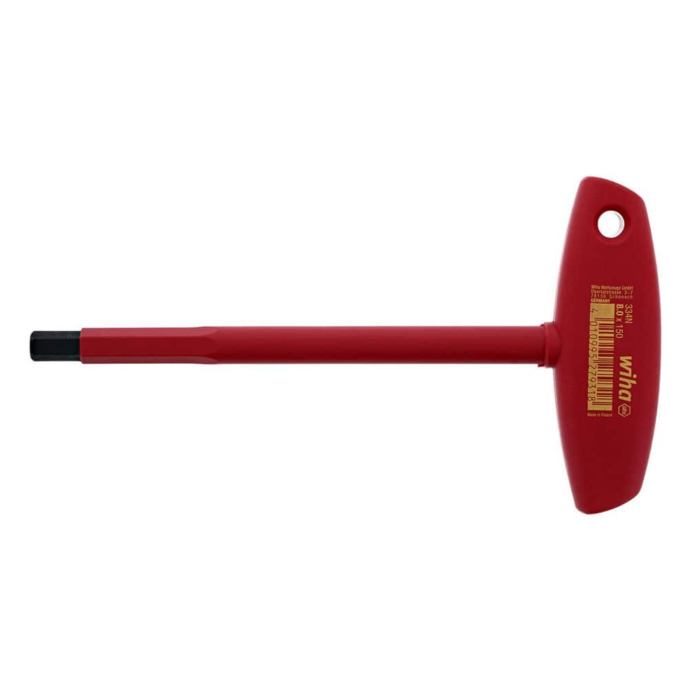 Hex Keys, End Type: Hex , Hex Size (mm): 8.000 , Handle Type: T-Handle , Arm Style: T-Handle , Arm Length: 3.93in  MPN:33447