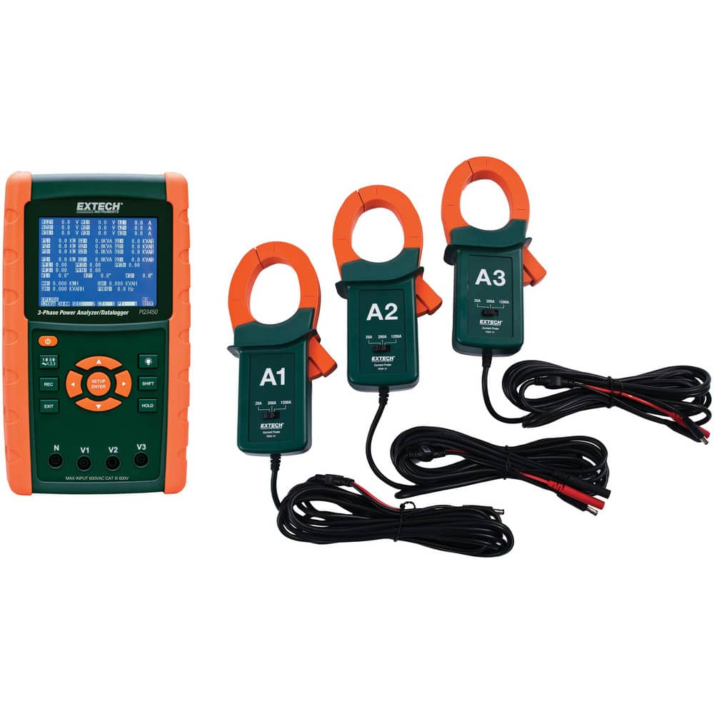 Power Meters, Meter Type: Power Analyzer/Datalogger , Application: 3-phase power analyzer/data logger capable of logging up to 30,000 sets of measurements  MPN:PQ3450-12-NIST