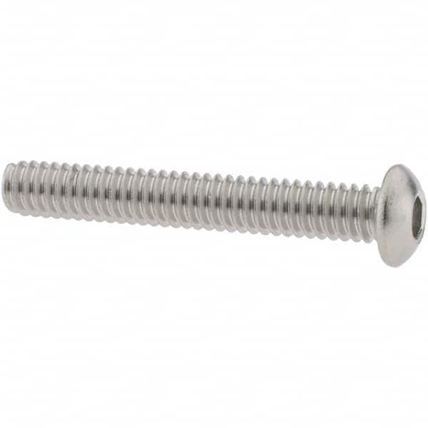 Button Socket Cap Screw: 1/4-20 x 1-3/4, Stainless Steel MPN:C52000691