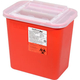 Oakridge Products 2 Gallon Sharps Container w/ Slide Lid Red 0320-1500