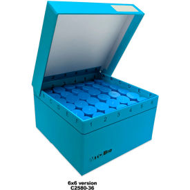 MTC™ Bio Cardboard Freezer Box W/ Hinged Lid 5 ml Screw Cap MacroTubes® 36 Place 5 Pack C2580-36