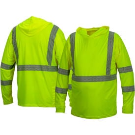 Pyramex® RLPH1 Long Sleeve Pullover Hoodie with UV Protection Class 3 M Hi-Vis Lime RLPH110M