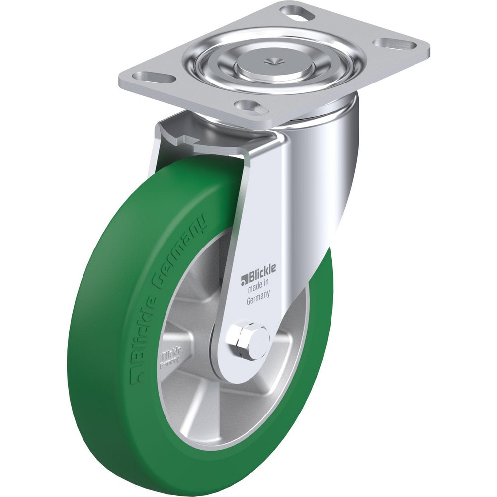 Top Plate Casters, Mount Type: Plate , Number of Wheels: 1.000 , Wheel Diameter (Inch): 8 , Wheel Material: Polyurethane , Wheel Width (Inch): 2  MPN:910305