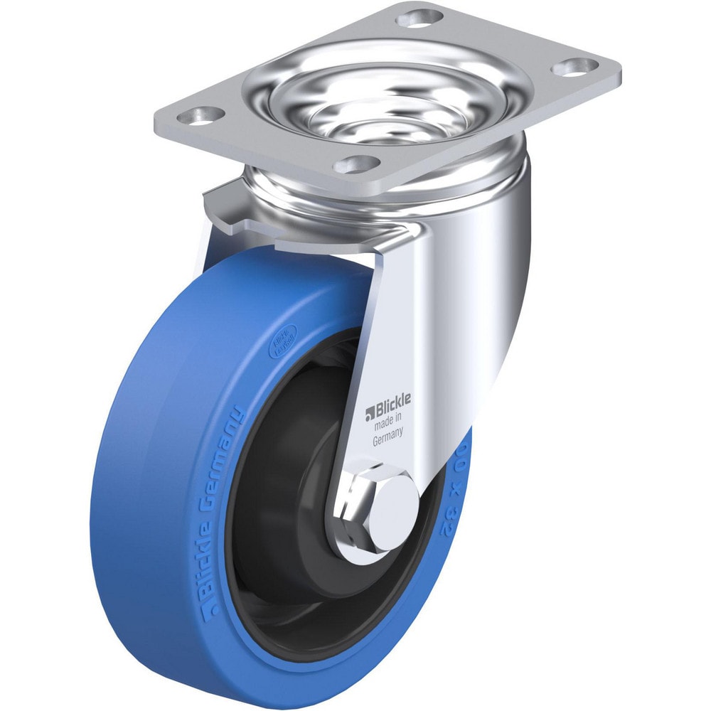 Top Plate Casters, Mount Type: Plate , Number of Wheels: 1.000 , Wheel Diameter (Inch): 6 , Wheel Material: Rubber , Wheel Width (Inch): 2  MPN:910177