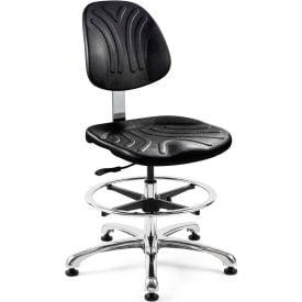 Bevco 7350D Dura Polyurethane Chair Aluminum Base Mushroom Glides Black 7350D